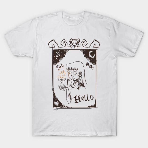 Voodoo Girl (white) T-Shirt by myprofanity